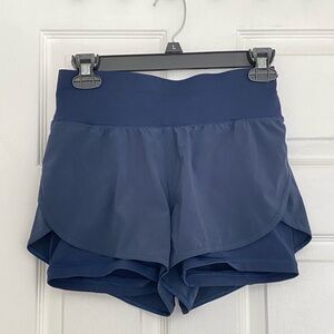 Lululemon Navy Running Shorts Lined Sz4